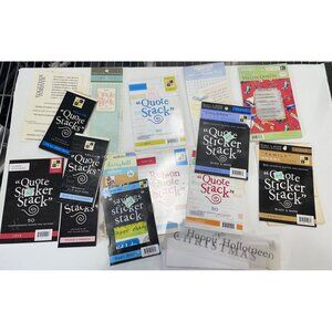 DCWV Quote & Sticker Stack Collection Vellum Huge Lot